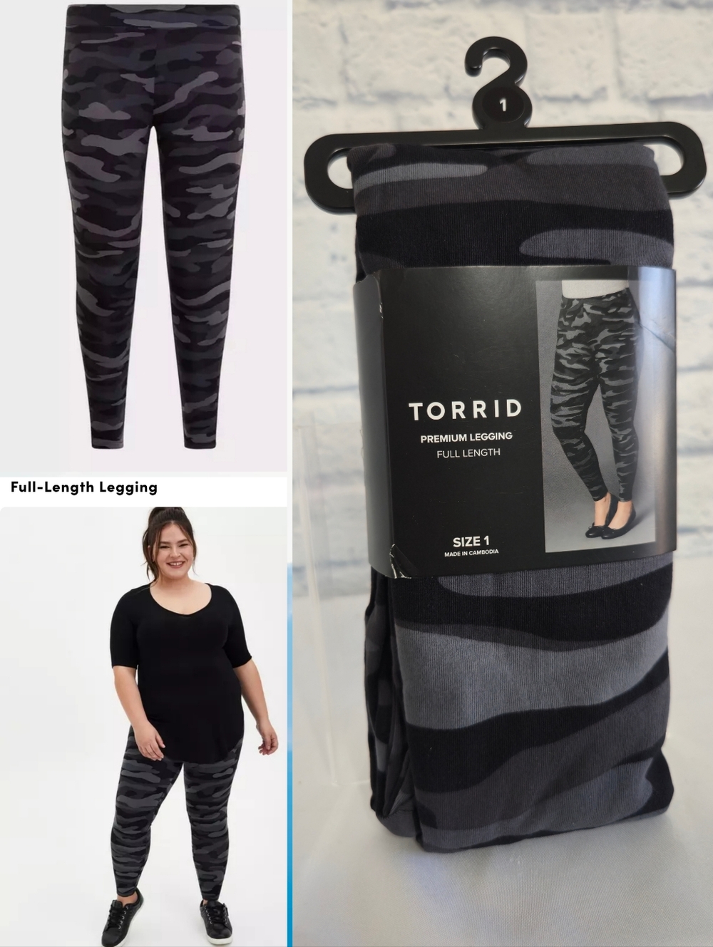 Torrid Camo Full Length Leggings Premium Plus Size Legging Pants 1X New